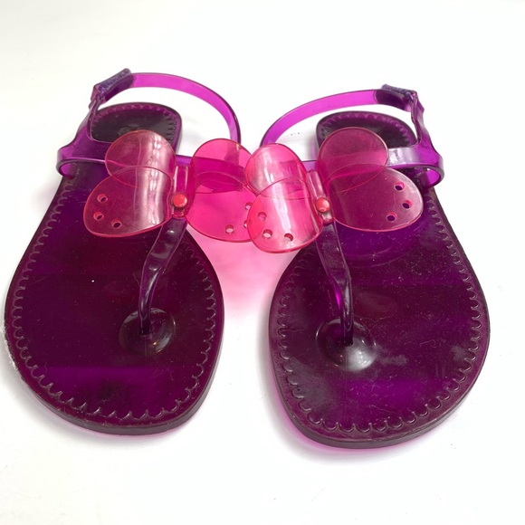 Gap Butterfly Jelly Sandals Ankle Strap Purple - Picture 2 of 3